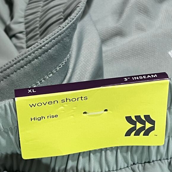 All in Motion Woven Shorts XL Women’s Green High Rise 3” Inseam Athletic NWT - Picture 5 of 7